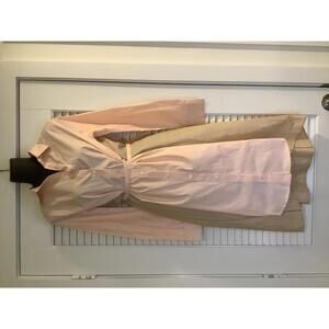 Project 6 Shaindy Backer  Maaya Oversized Cotton Shirt Dress Pink Tan M